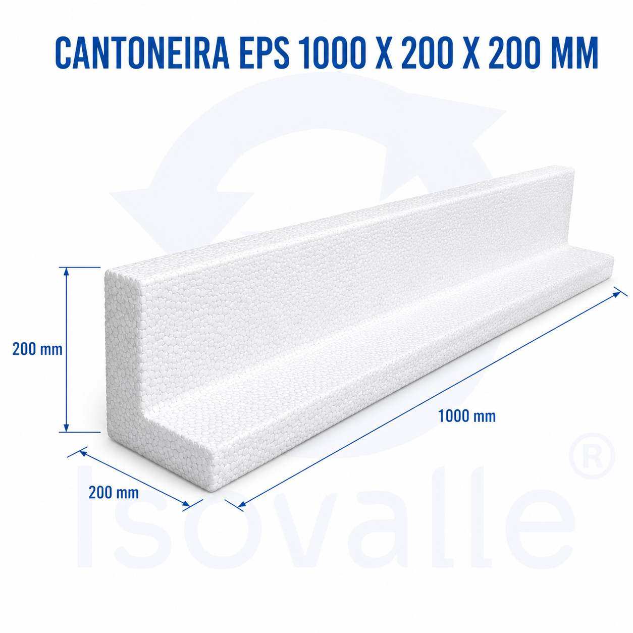 Cantoneira 1000x200x200mm